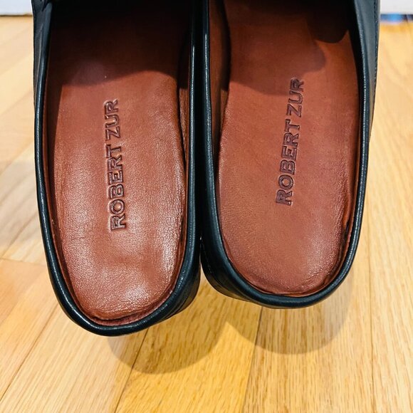 ROBERT ZUR Petra Loafers Women Sz 9 M Black Soft Leather Slip On Shoes Moccasin - Picture 15 of 16
